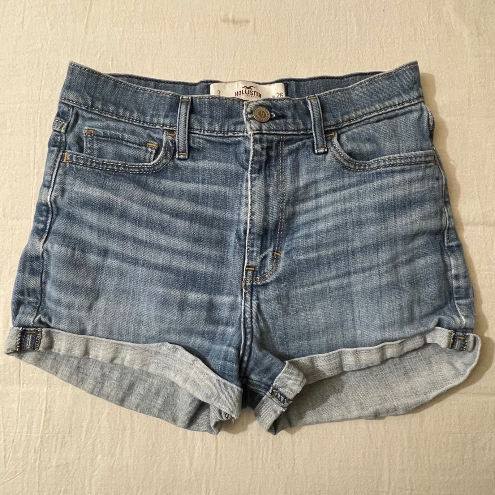 Hollister Womens Size 3 W26 California Denim Jean Shorts Women's Blue Cutoff
